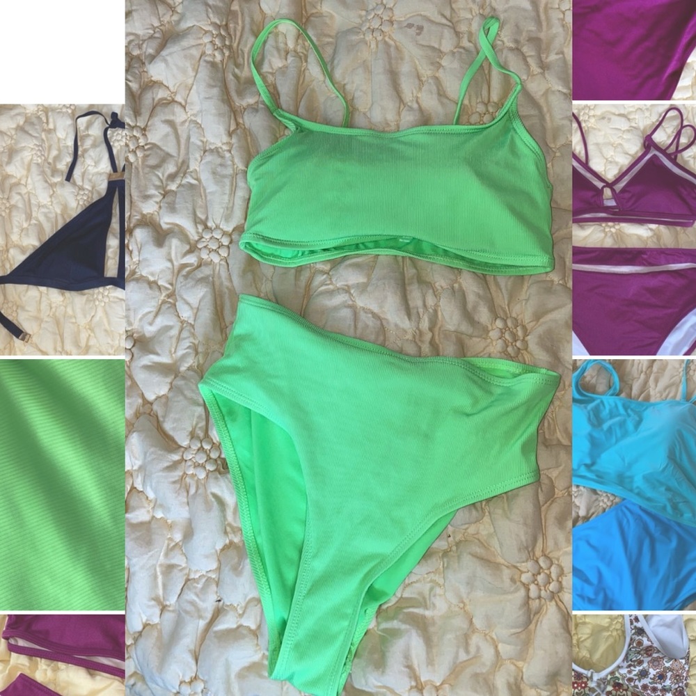 Lime green swimsuit